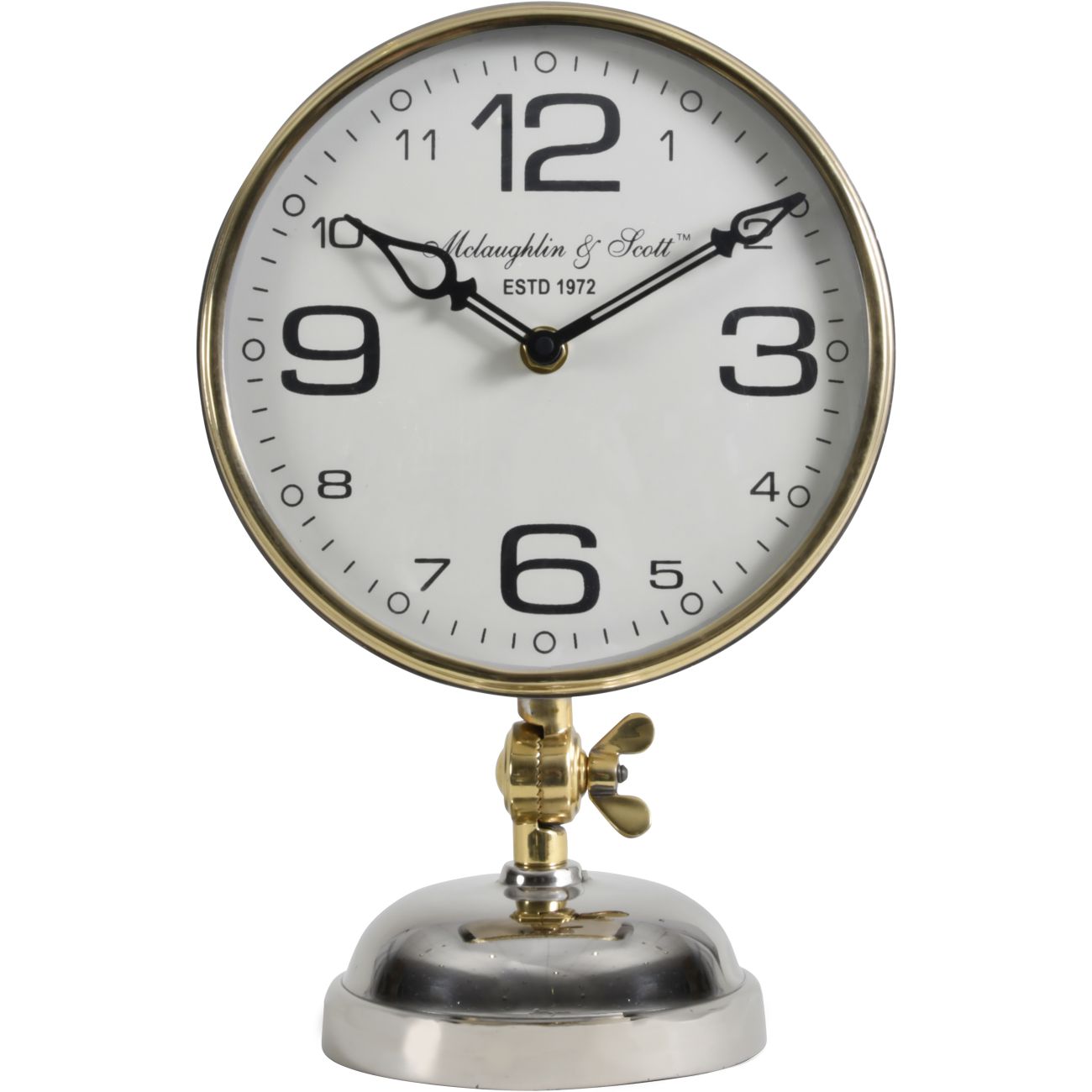 Stollard Gold & Silver Nickel Mantel Clock